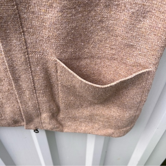 Brooks Brothers Wool Sweater Jacket Tan Womens Zip Up Medium M - Picture 7 of 14